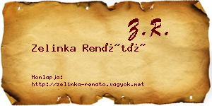 Zelinka Renátó névjegykártya